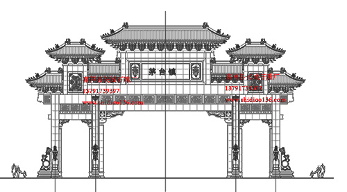  茅臺鎮(zhèn)石牌坊斗拱設(shè)計(jì)圖紙